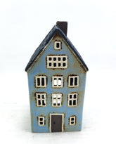Light Blue House Tealight